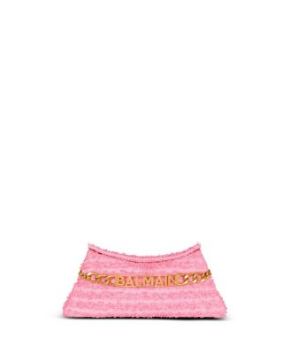 Women's 1945 Soft Clutch Bag in Tweed-Effect Raffia