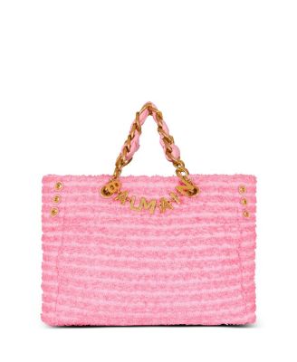Balmain - Women's 1945 Soft Tote in Tweed-Effect Raffia