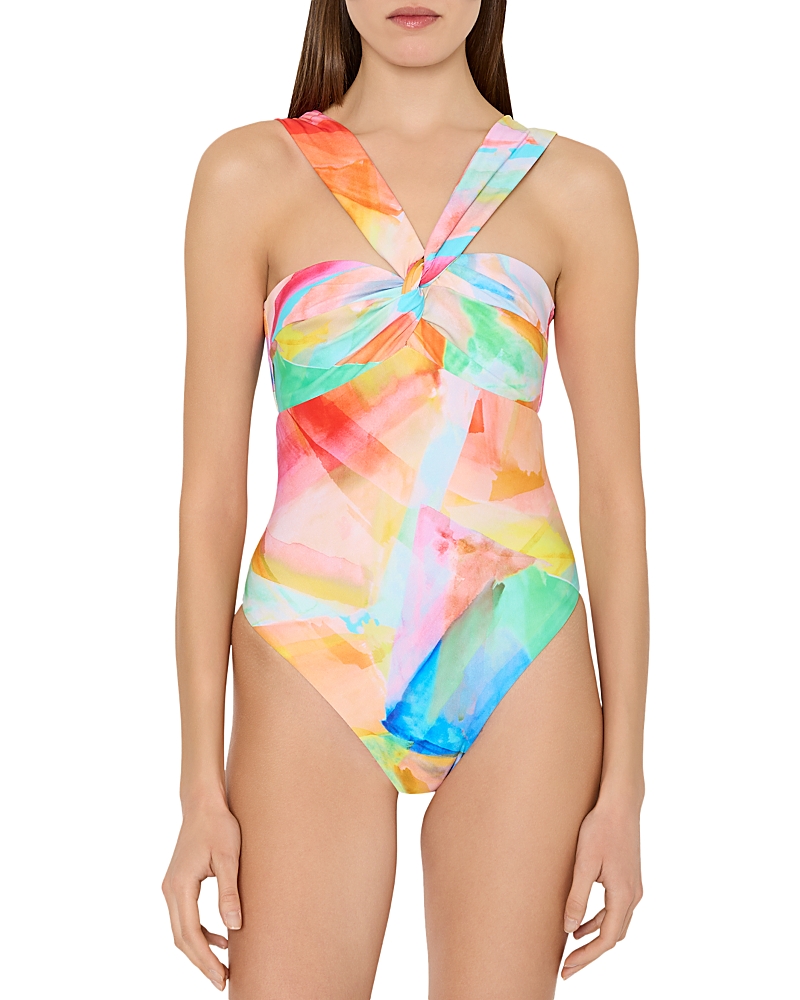 Milly Betsy Watercolor One Piece Swimsuit In Multi