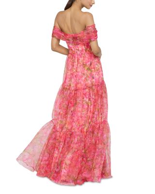 Tia Off Shoulder Organza Gown