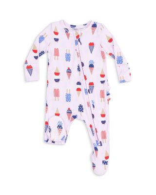 Angel Dear - Girls' American Ice Cream 2 Way Zipper Ruffled Back Footie - Baby