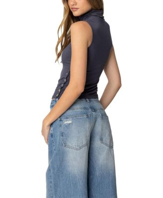 Coral Turtle Neck Top