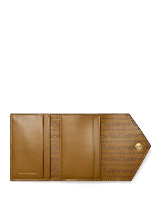 Small T Monogram Coated Canvas Envelope Wallet
