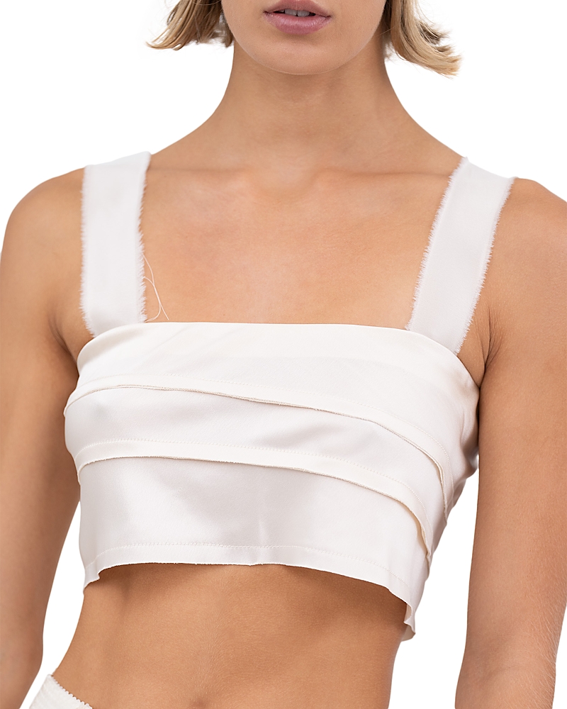 Nonchalant Label Cal Cropped Top In Champagne