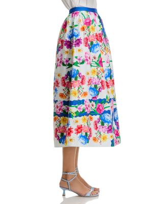 Marcie Cotton Printed Midi Skirt