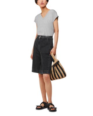 Willa V Neck Cap Sleeve Tee