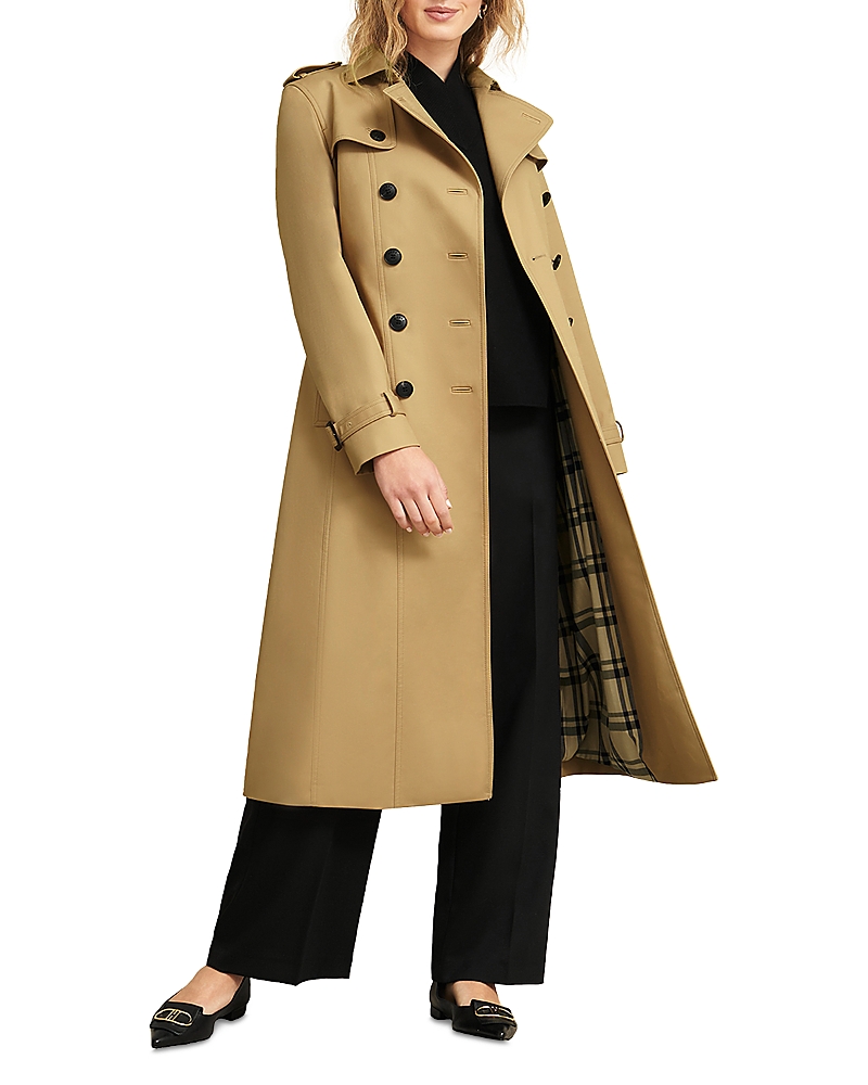 Hobbs London Skylar Midi Trench Coat In Tan