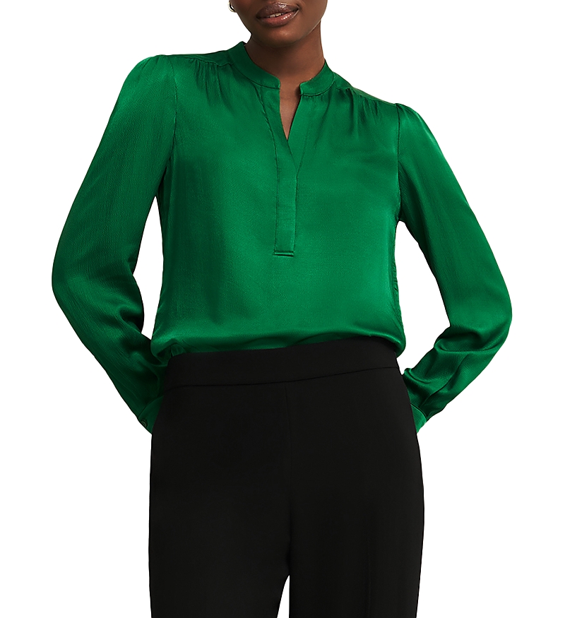 Hobbs London Jade Blouse In Verdant Green