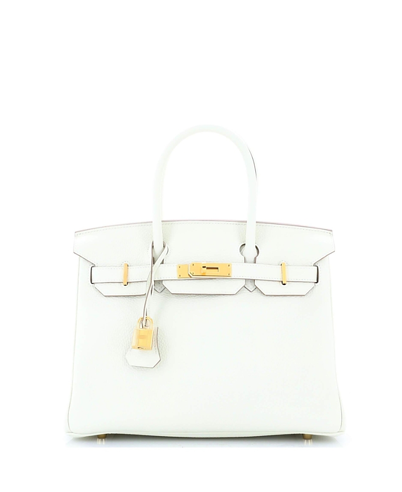 Pre-owned Pre-owned Hermes Hermes Birkin 30 Handbag Light Togo With Gold Hardware In Mushroom