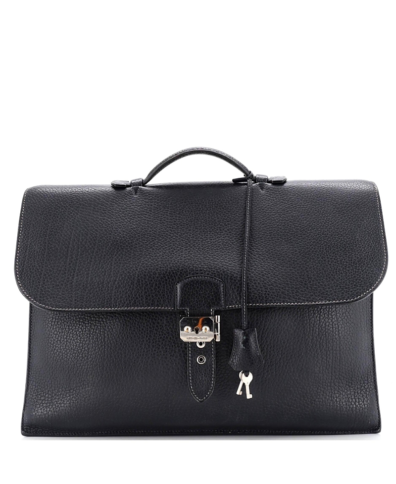 Pre-owned Pre-owned Hermes Hermes 41 Sac A Depeches Bag Fjord In Blue