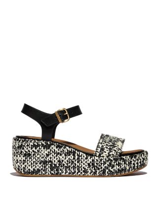 Women&#39;s Woven Wedge Ankle Strap PlatFForms Sandals