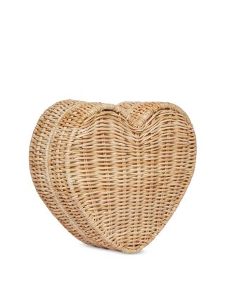 Sisal Straw Heart Crossbody 