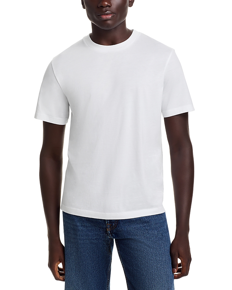 Frame Short Sleeve Light Cotton Tee White