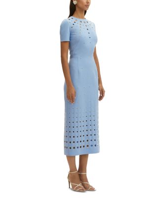 Faux Pearl Eyelet Dress