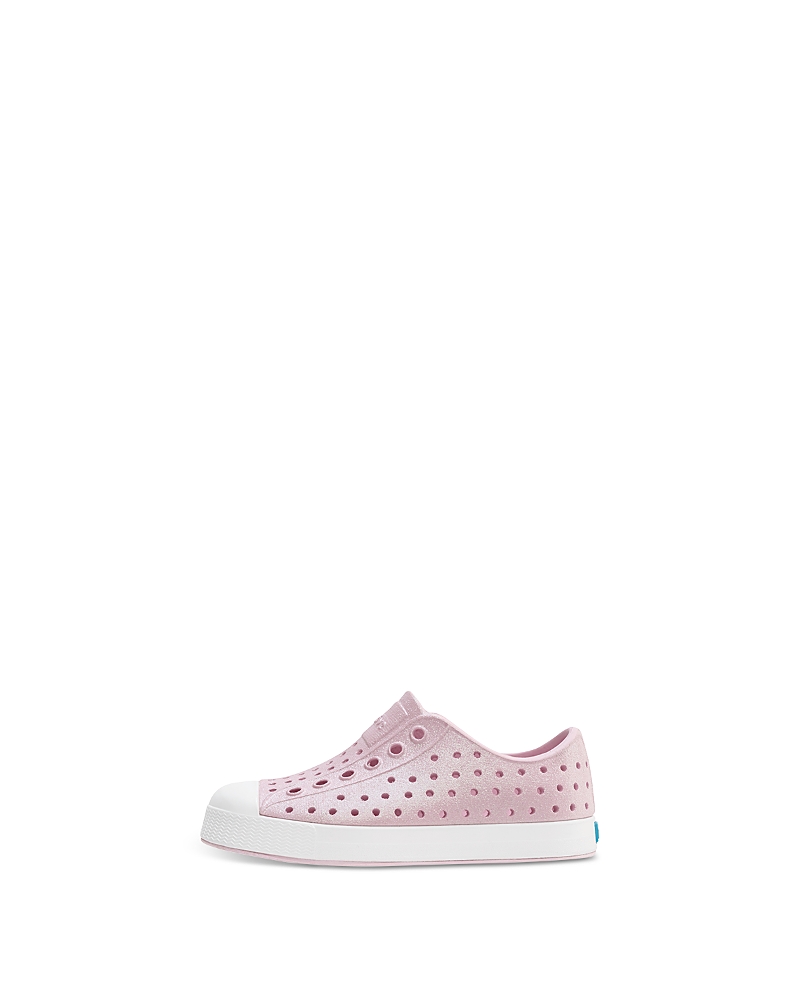 Native Girls' Jefferson Bling Slip On Sneakers - Baby, Toddler In Barely Pink Bling Shell White