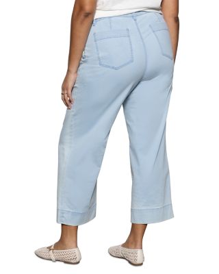 Plus The Marine Cropped Wide Leg Jeans in Ultra Pale