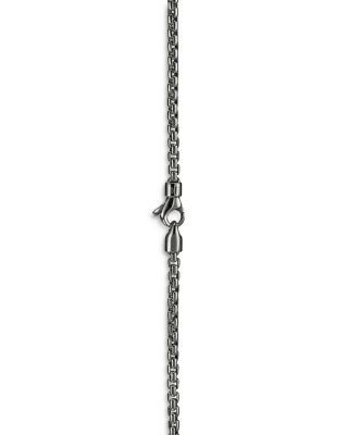Dark Silver 2.7mm Box Chain Necklace, 22"