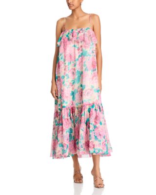 AQUA - Floral Maxi Dress - Exclusive