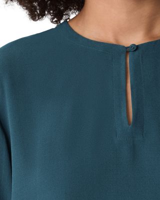 Silk Georgette Crepe Round Neck Tunic