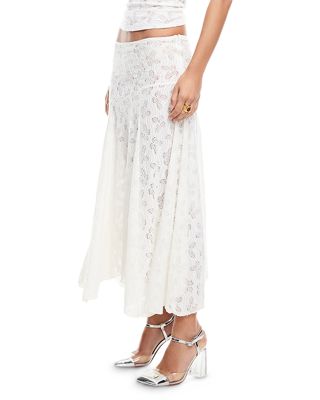 Lace Handkerchief Hem Skirt