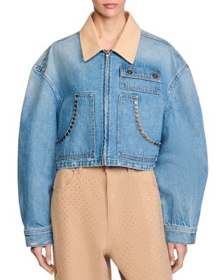 Sandro - Denim Jacket with Studs