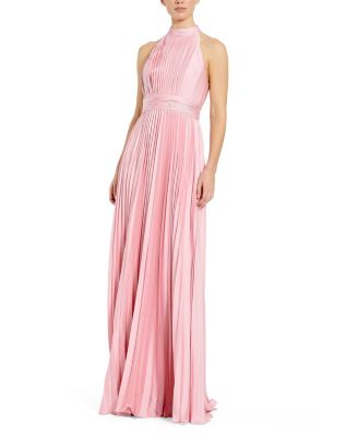 Mac Duggal - Pleated Sleeveless Halter Gown