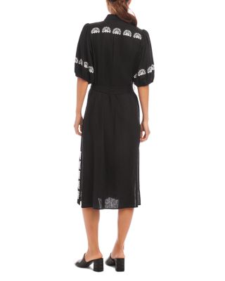 Embroidered Shirt Dress