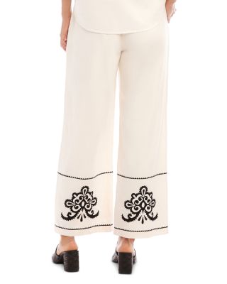 Embroidered Drawstring Pants
