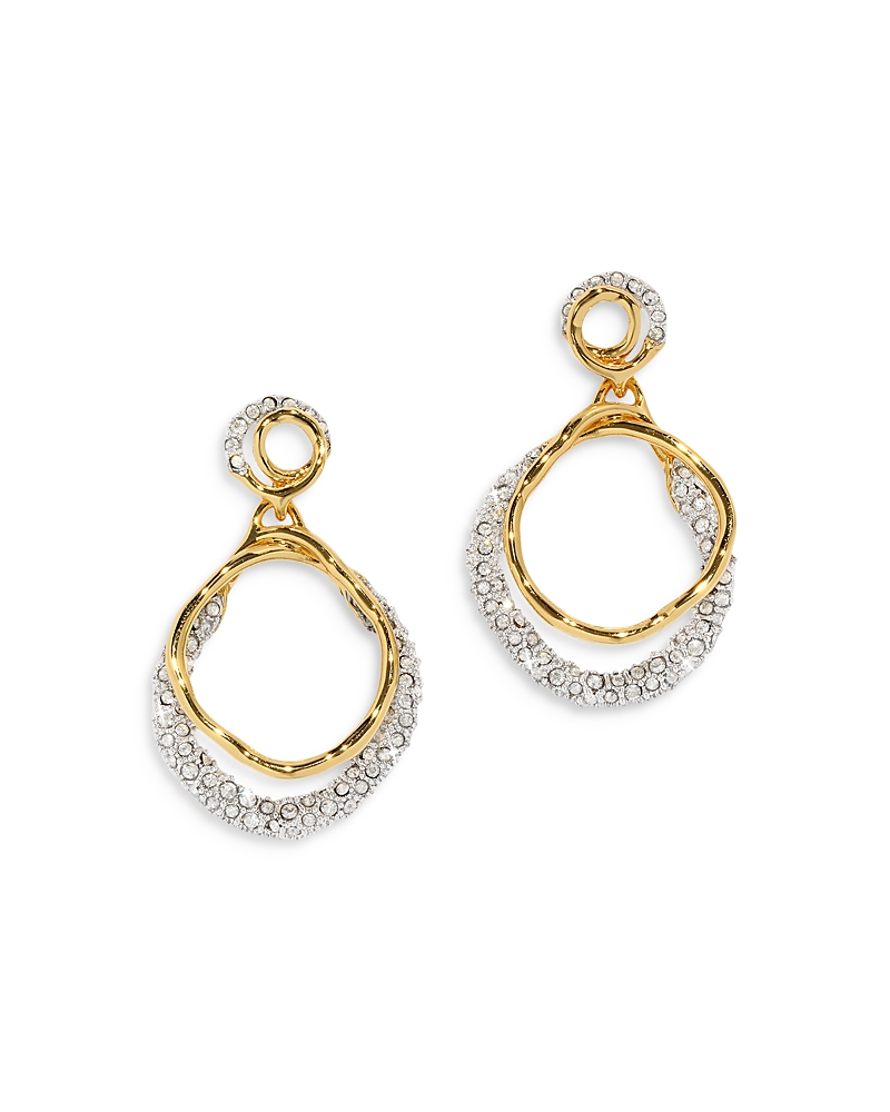 ALEXIS BITTAR SOLANALES CRYSTAL ORBIT DROP EARRINGS
