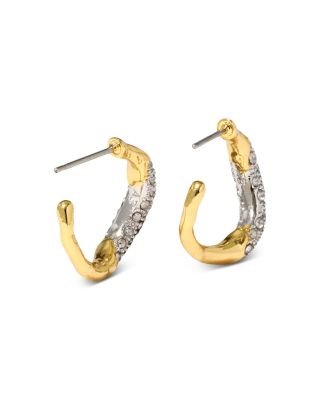 Solanelas Crystal Twist Mini Hoop Earrings