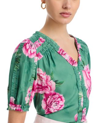 Ruffled Floral Blouse