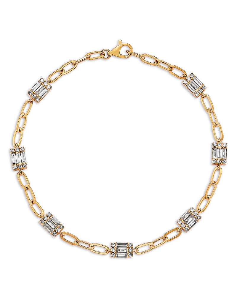Bloomingdale's Fine Collection Diamond Station Bracelet In 14k Yellow Gold, 0.83 Ct. T. W. In Gold