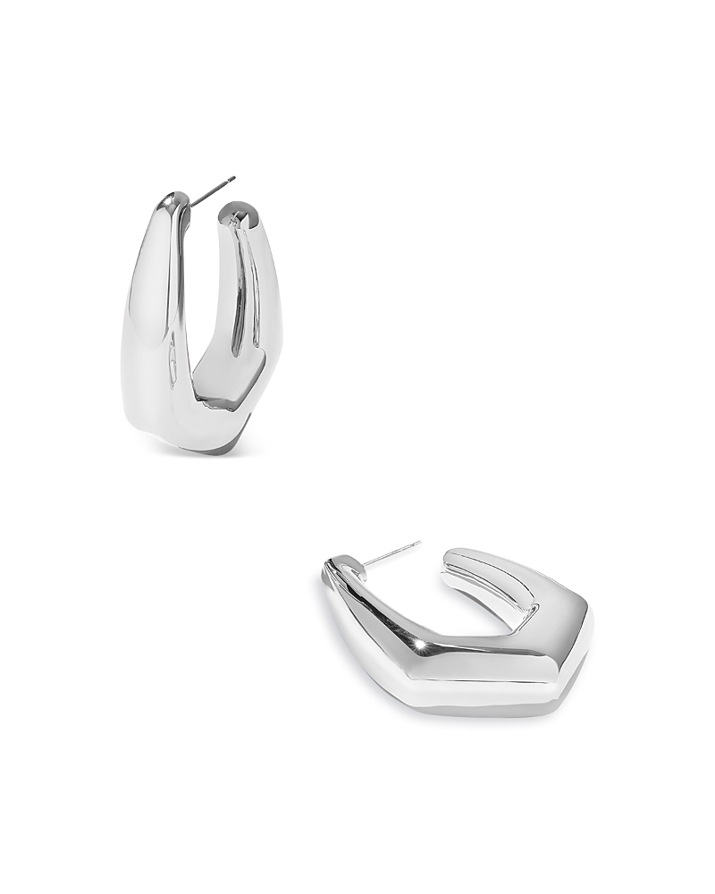 Kendra Scott Kaia Hoop Earrings In Silver