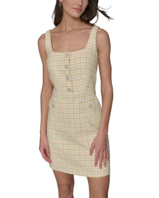KARL LAGERFELD PARIS - Boucle Tweed Square Neck Dress