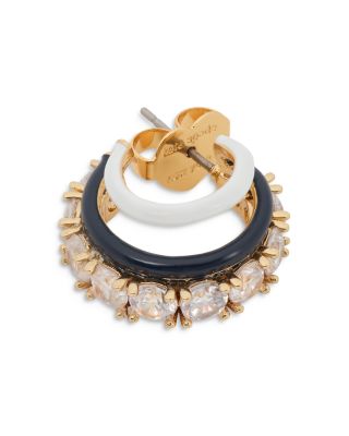 Hint of Shimmer Stacked Huggies Earrings