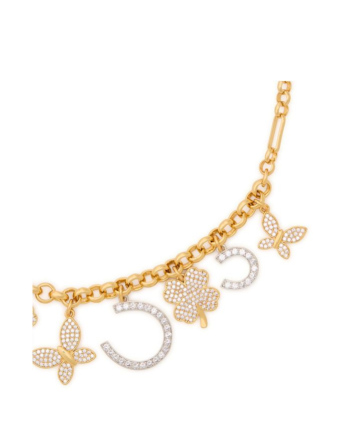 Lucky Charm Statement Necklace, 16"