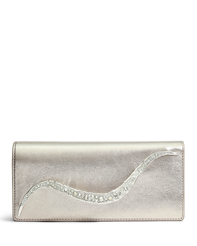 Shop Alexis Bittar Crystal Curve Side Handle Clutch In Champagne