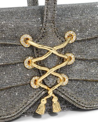 Lace Up Glitter Wristlet