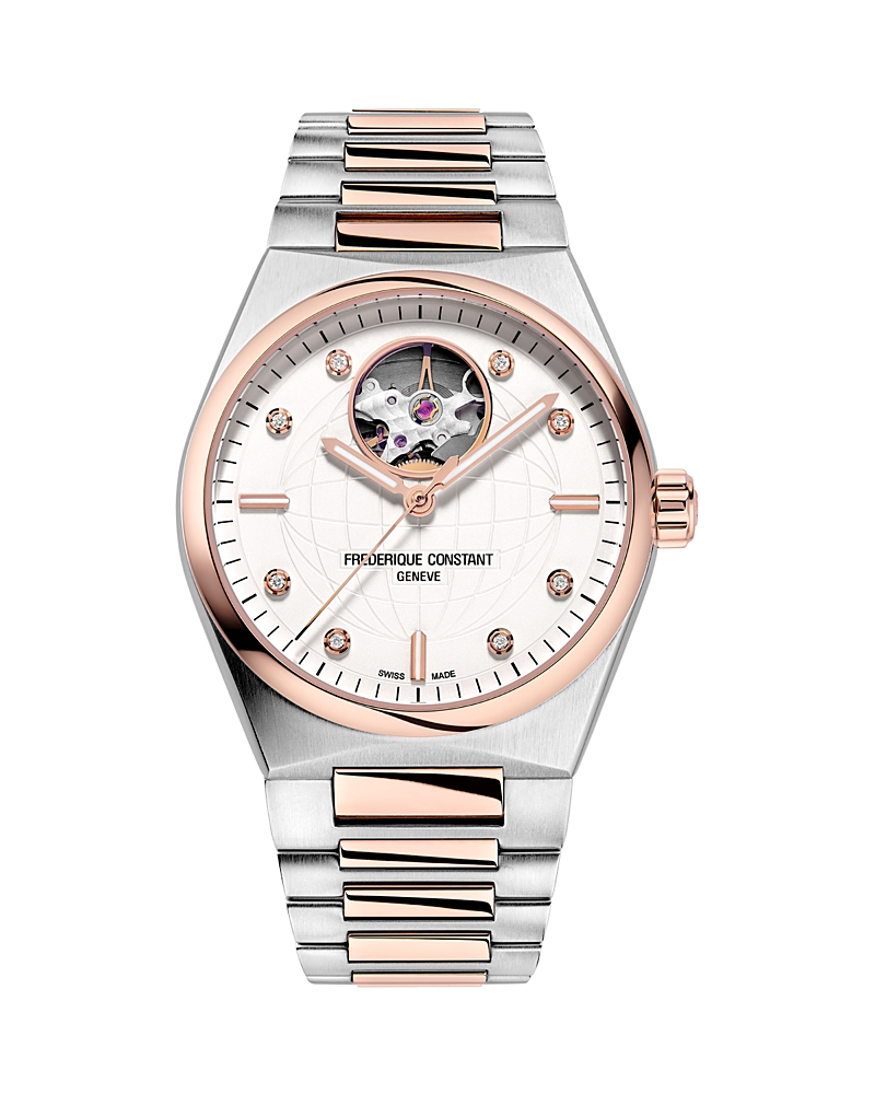 Frederique Constant Highlife Watch, 34mm In White/two Tone