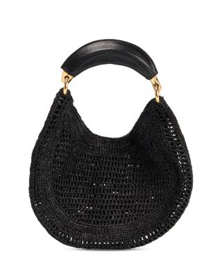 Summer Banana Raffia Hobo Bag