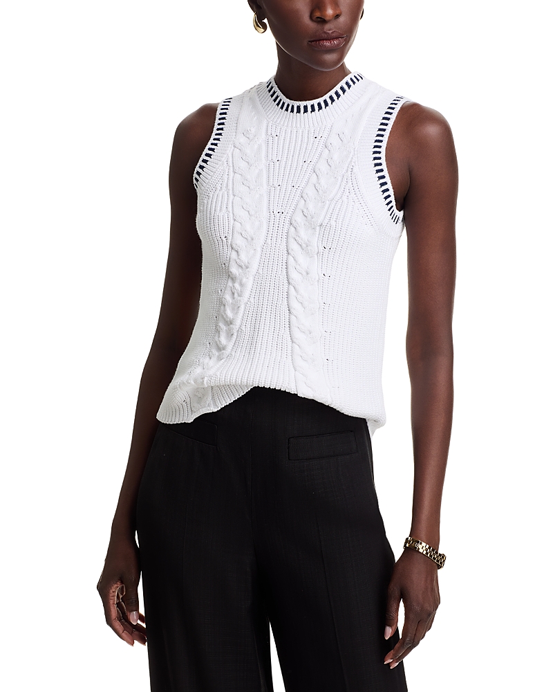 525 Cable Knit Sleeveless Sweater