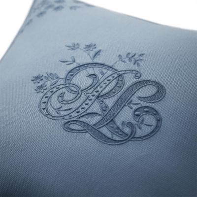 Mia Embroidered Monogram Decorative Throw Pillow