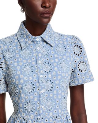 Eyelet Short Sleeve Dress
