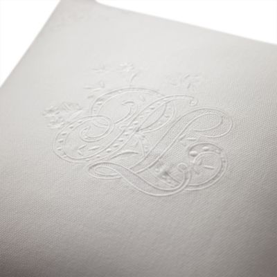 Mia Embroidered Monogram Decorative Throw Pillow