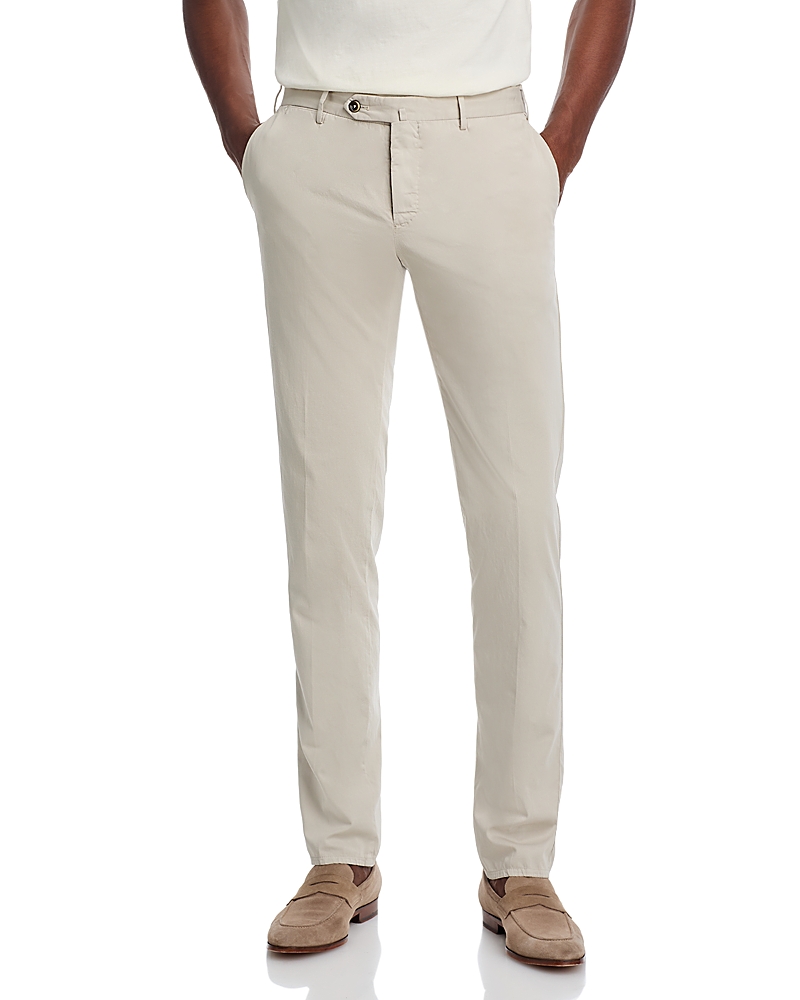 Pt Torino Dyed Silkochino Slim Fit Pants In Stone