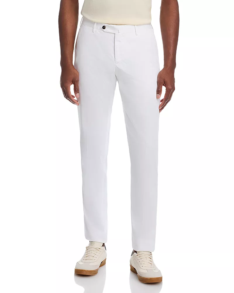 Pt Torino Garment-Dyed Silkochino Slim Fit Pants
