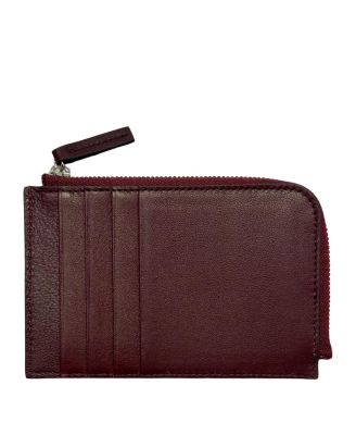  Italian Leather Piccolo Zip-Around Card Wallet