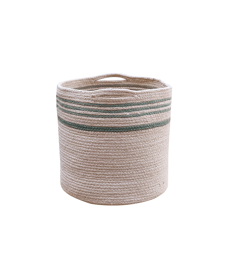 Lorena Canals Twin Basket In Natural/vintage Blue