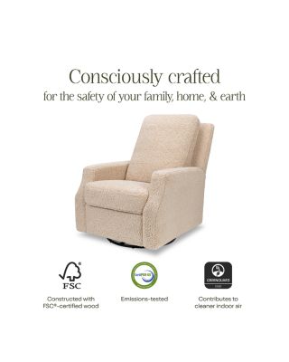 Sigi Recliner and Swivel Glider in Faux Shearling