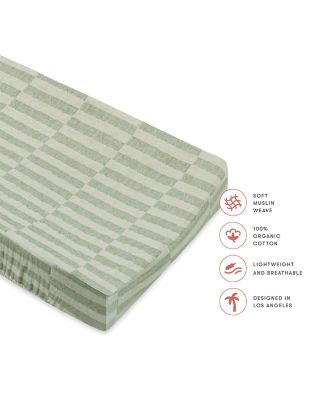 Quilted Changing Pad Cover in Muslin Cotton